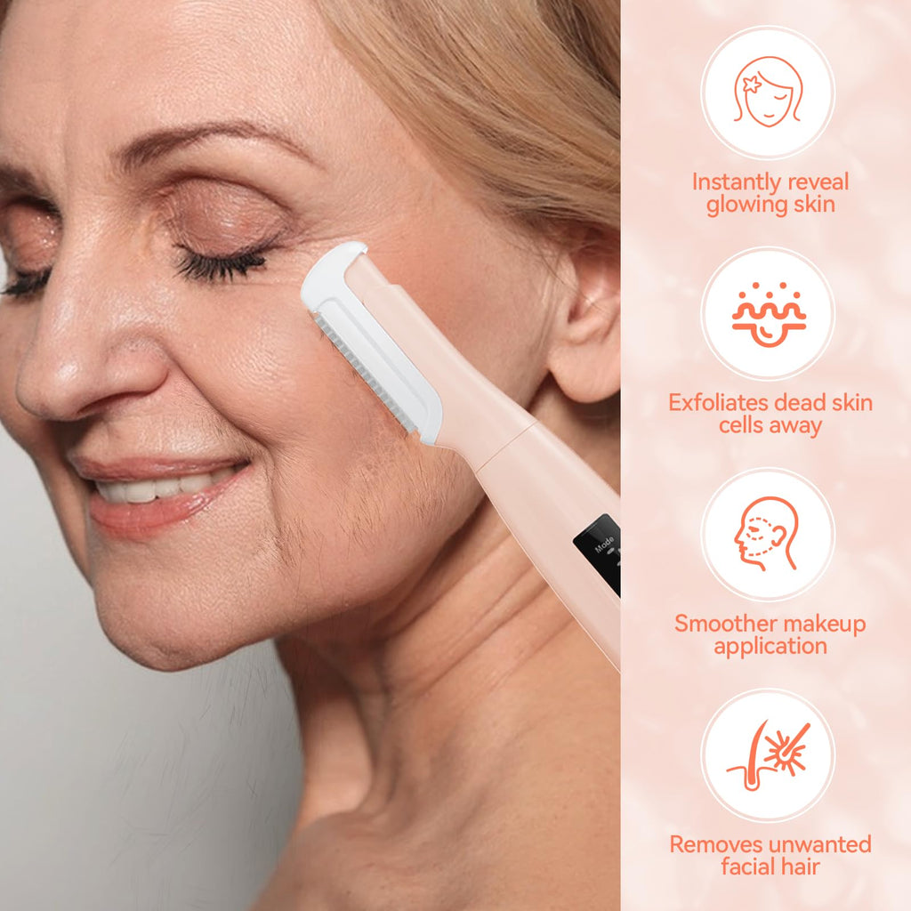 Pink Rechargeable Facial Razor with 8 Blades H83736