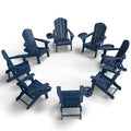 Folding Adirondack Chair Set of 8 with Cup Holder X27370