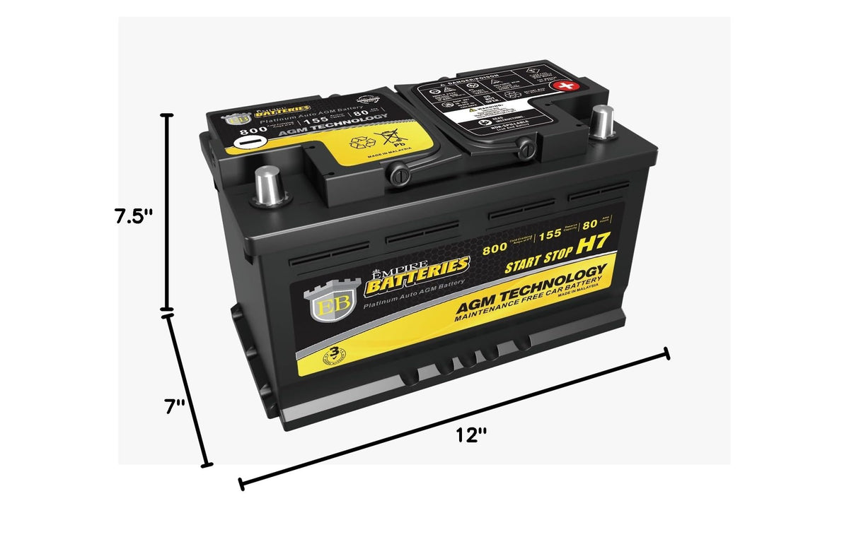 12v 80ah H7 Automotive Battery O823