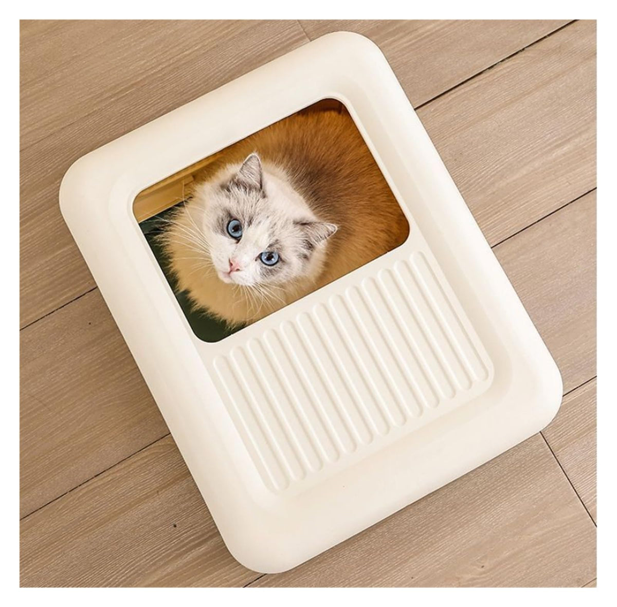 Fully Enclosed Cat Litter Box with Lid and Drawer E15264