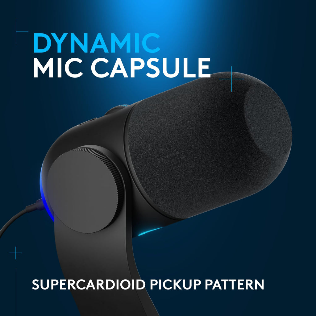 Black USB Dynamic Gaming Microphone A3729