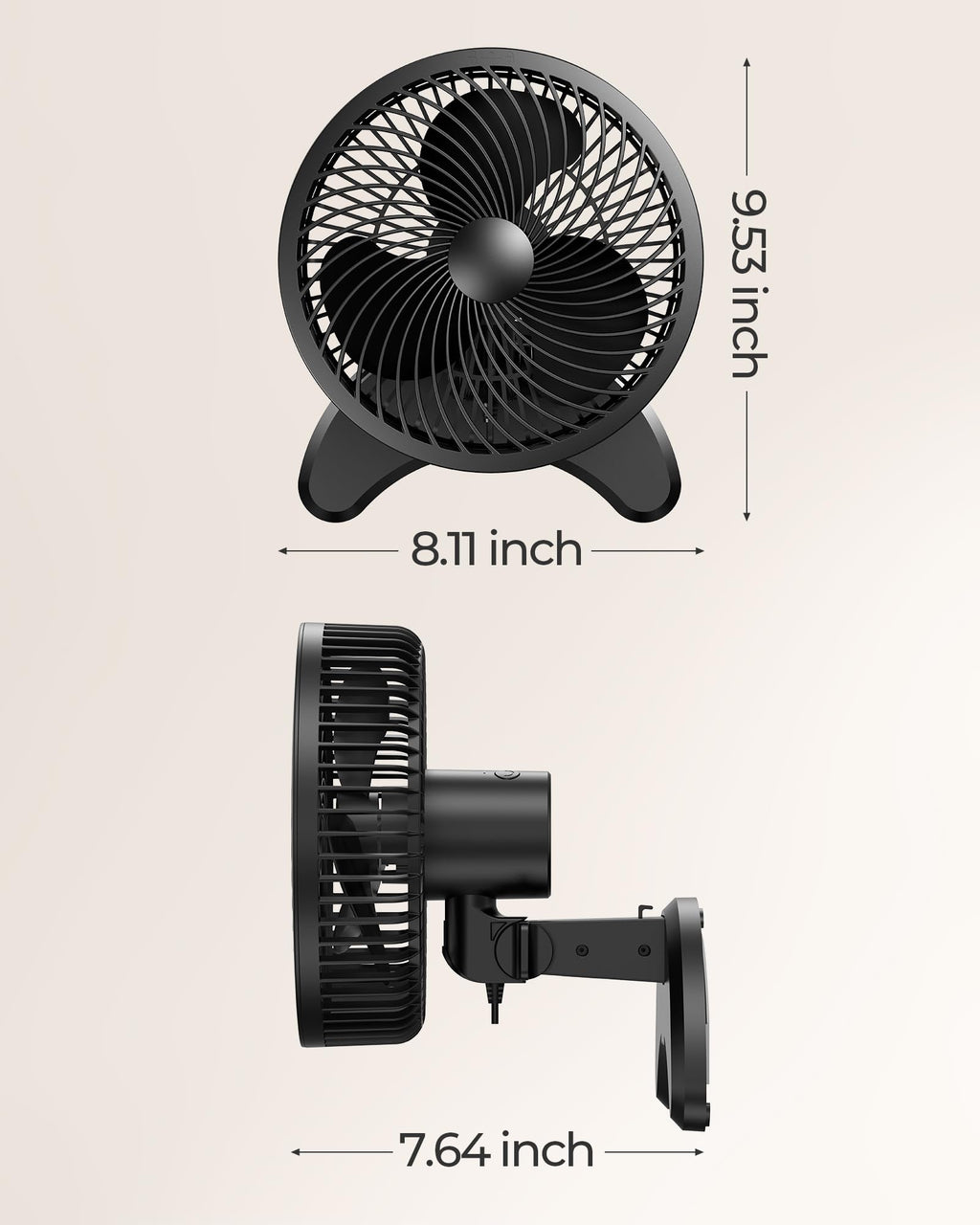 8'' Wall Mount Fan with Timer Y936229