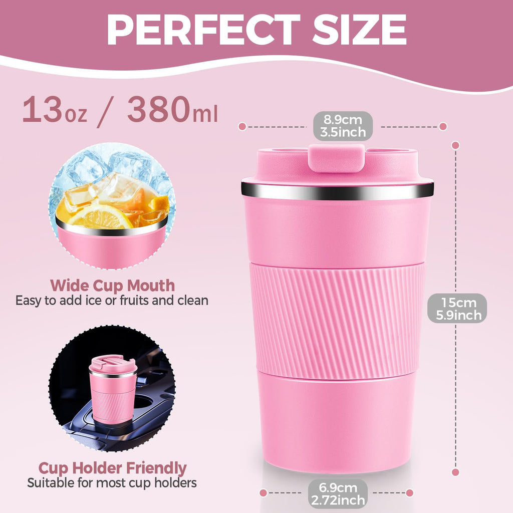 13 oz Stainless Steel Insulated Travel Coffee Mug 2 Pack L254595