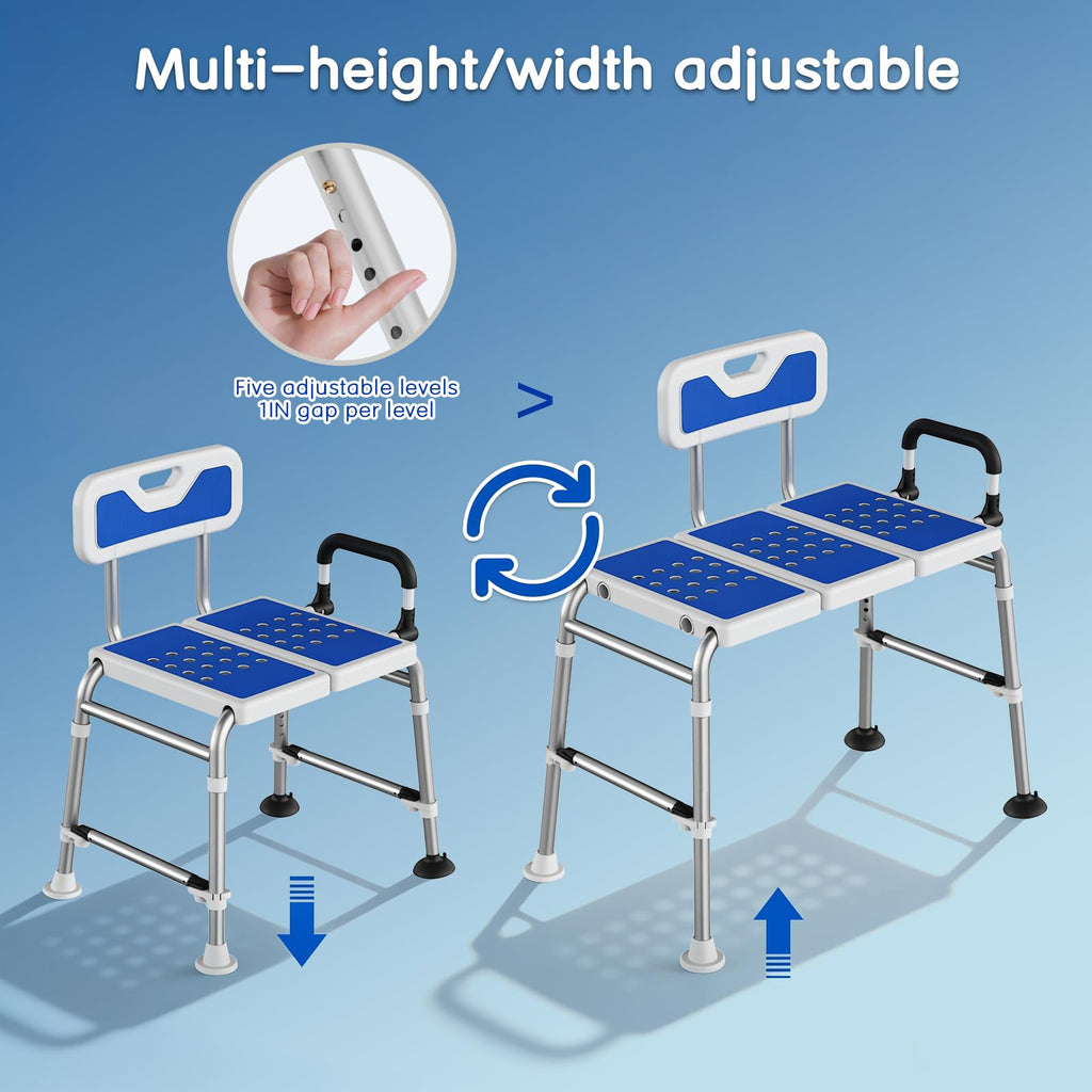 Heavy-Duty Adjustable Bathtub Transfer Bench S498137