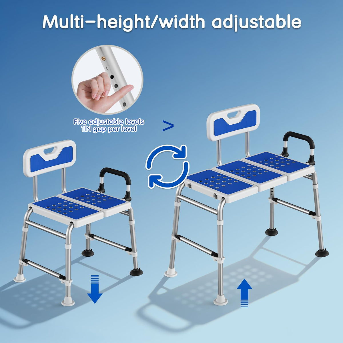 Heavy-Duty Adjustable Bathtub Transfer Bench S498137