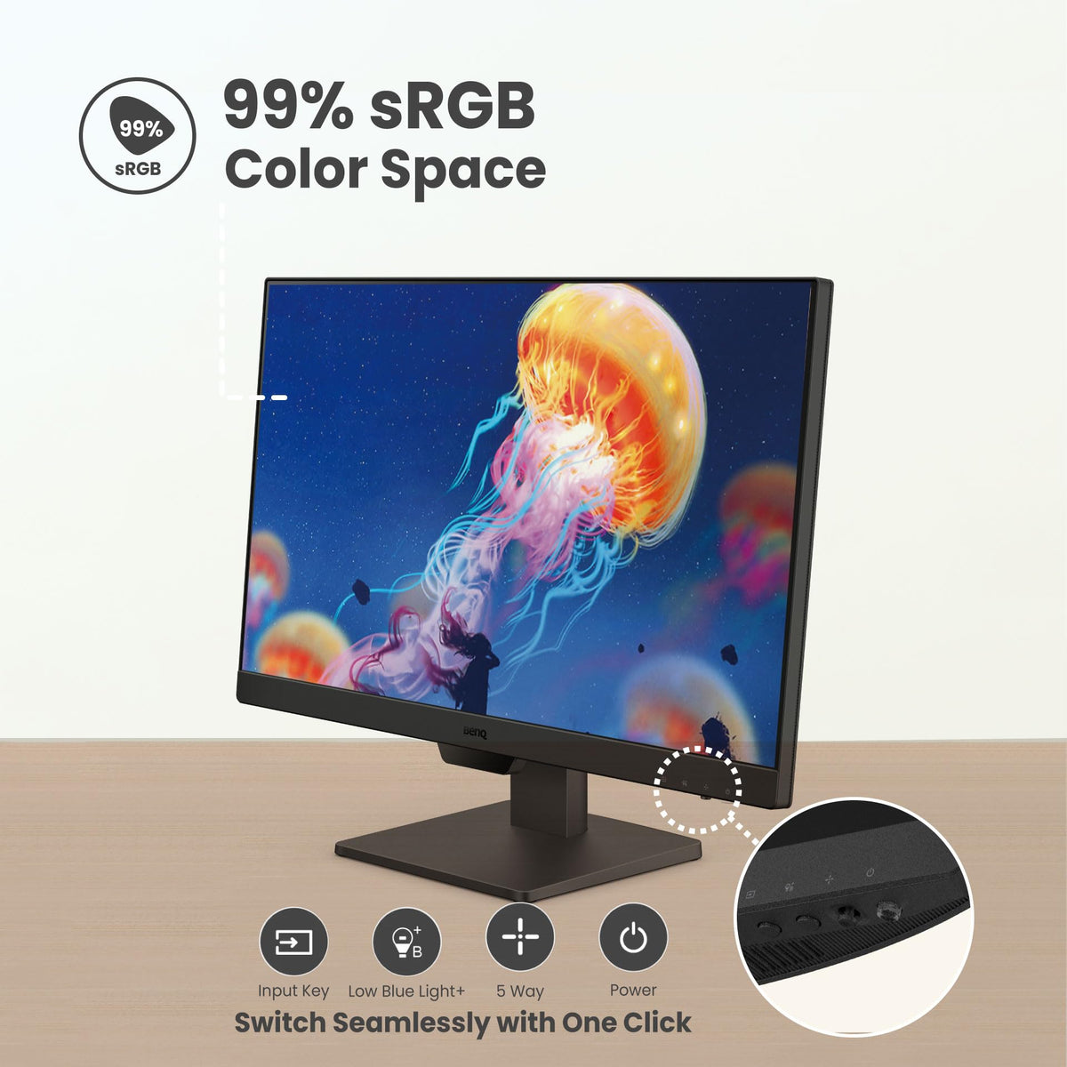 24" FHD 100Hz IPS Computer Monitor with Speakers S6342