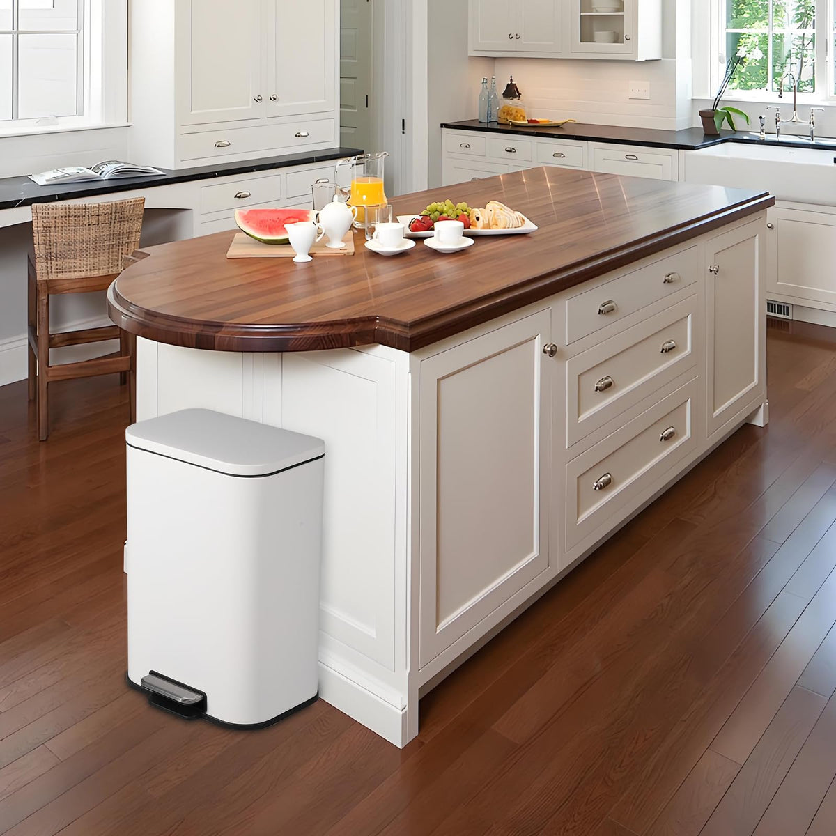 13.2 gal Stainless Steel Kitchen Trash Can C702865