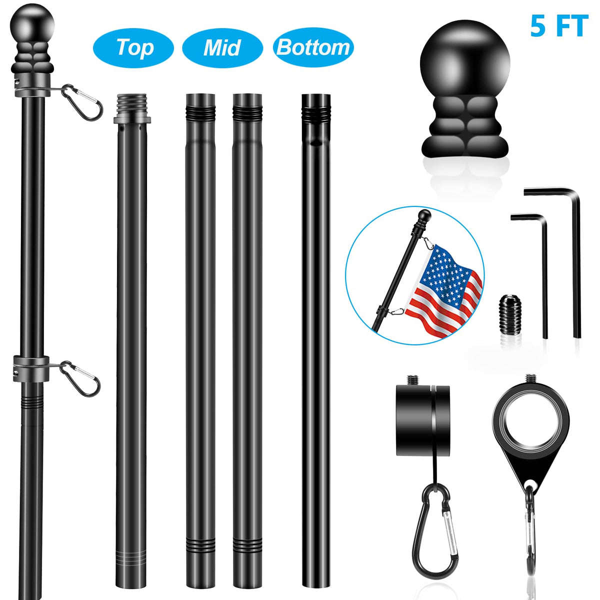 Black Flag Pole N376