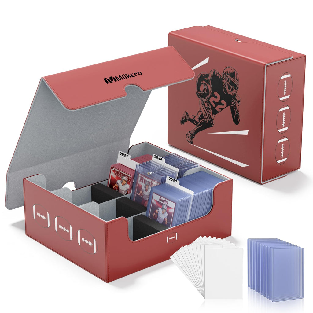 Football Card Storage Box with Magnetic Closure U5074
