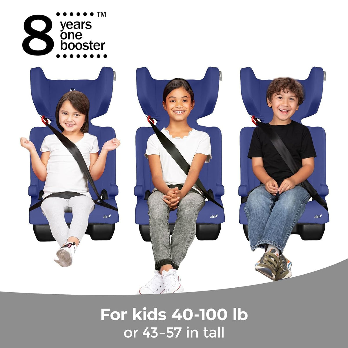 Blue Foldable High Back Booster Seat D755389