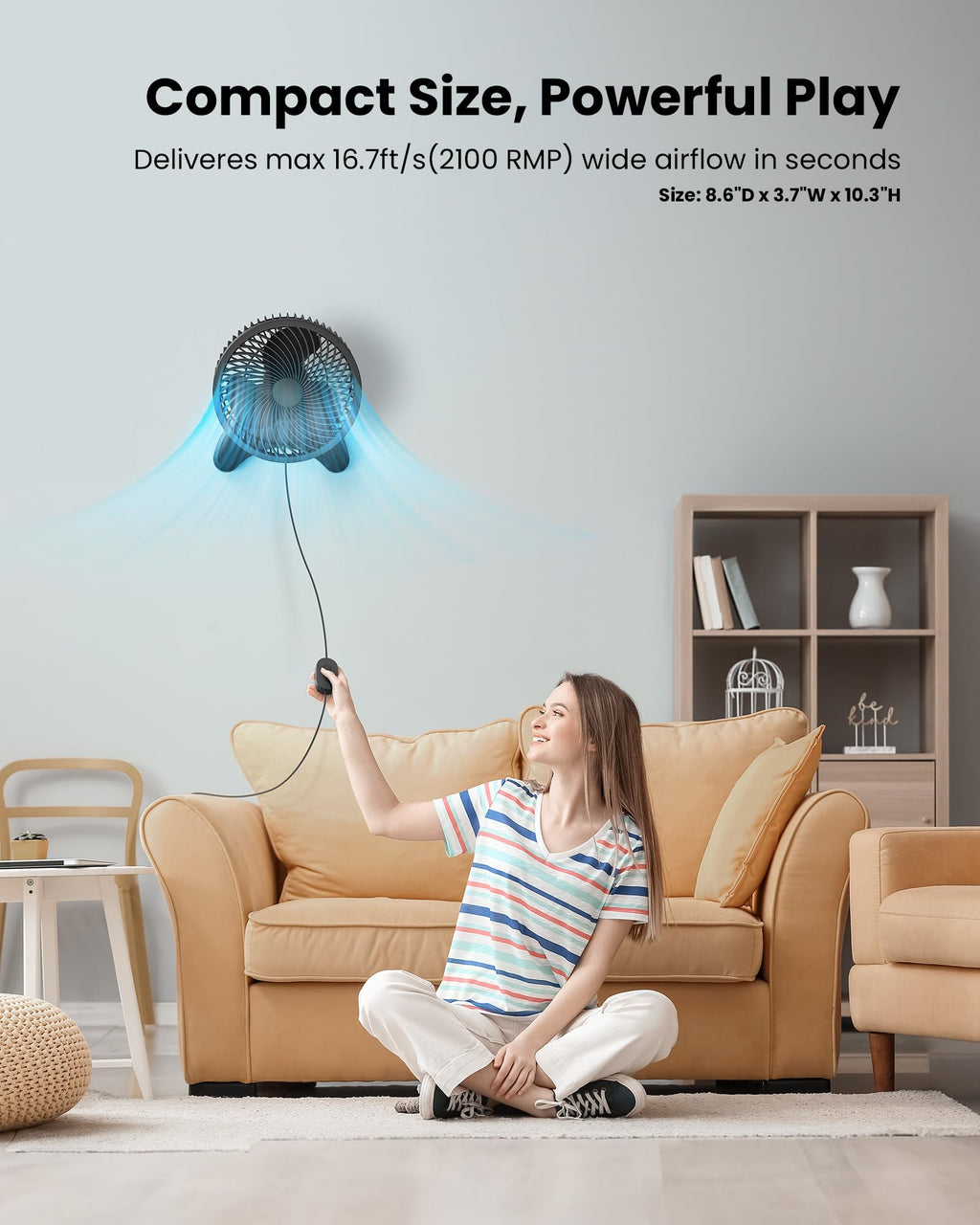 8'' Wall Mount Fan with Timer Y936229