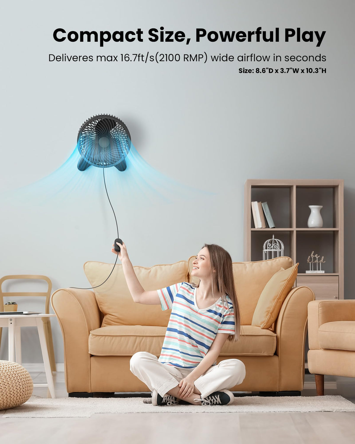 8'' Wall Mount Fan with Timer Y936229