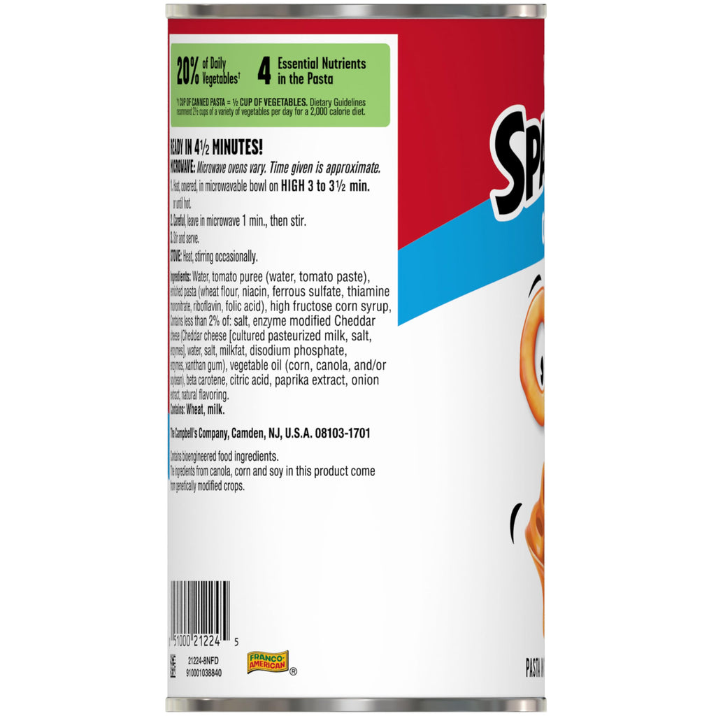 Canned Pasta 22.4 OZ Pack of 12 W6835