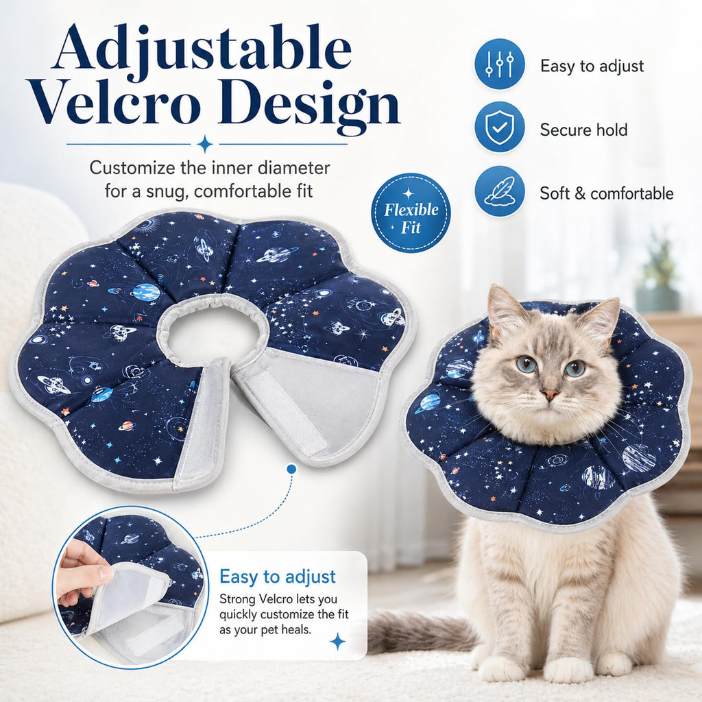 Soft Cat Recovery Cone Collar for Small Medium Cats T965