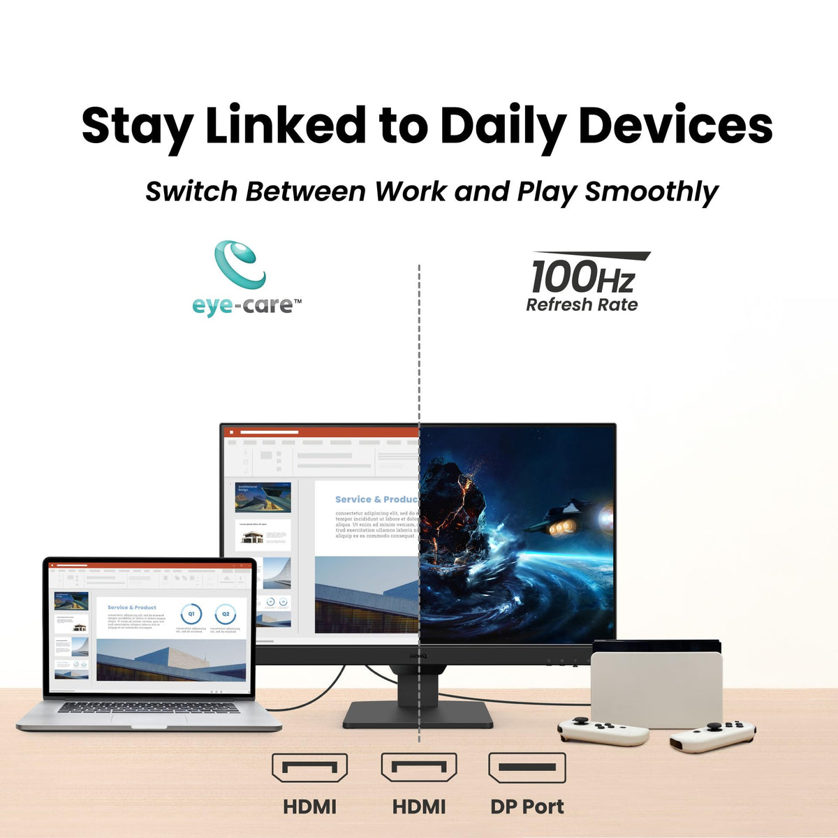 24" FHD 100Hz IPS Computer Monitor with Speakers S6342