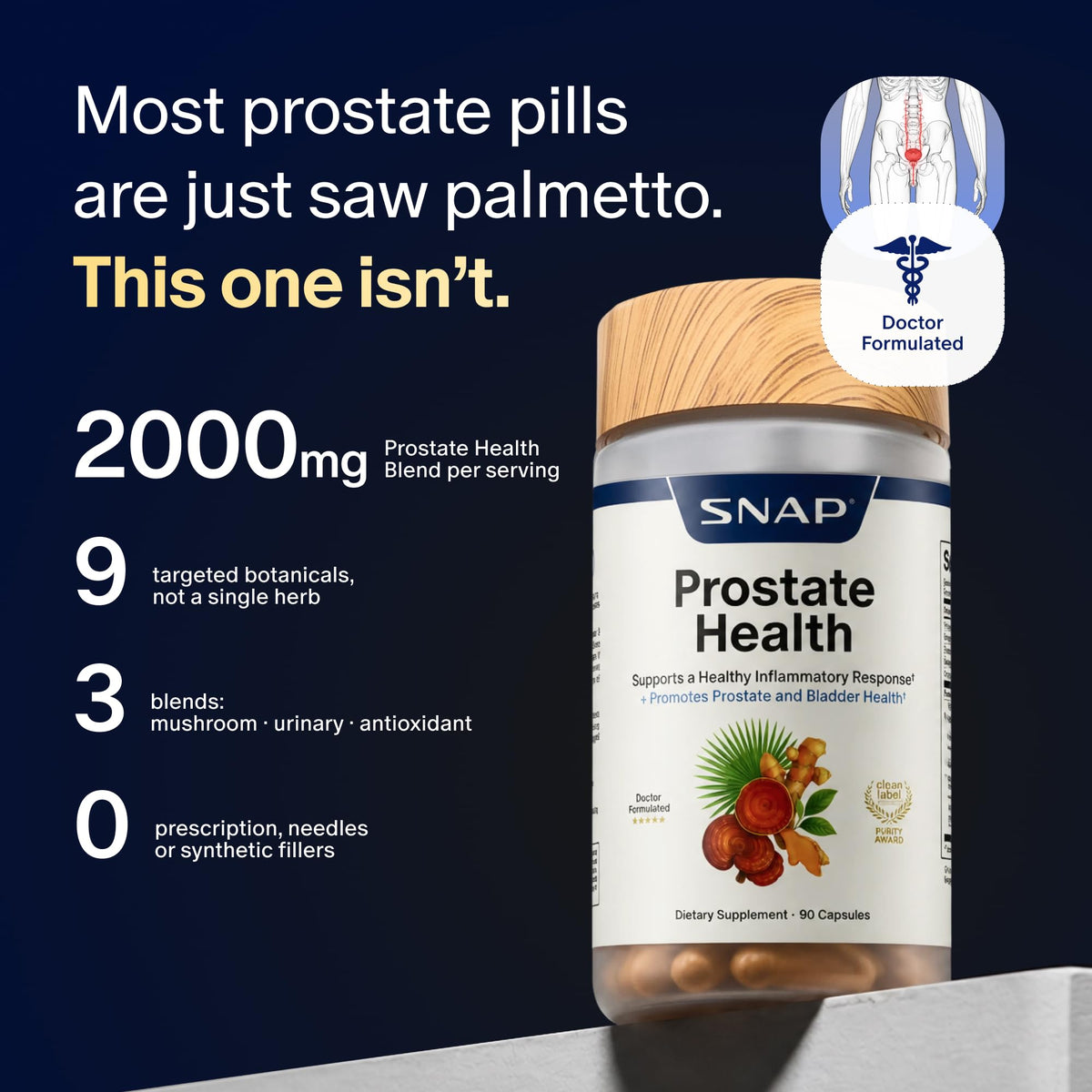 Prostate Health + Nitric Oxide Booster Bundle, 90+60 Caps J126792