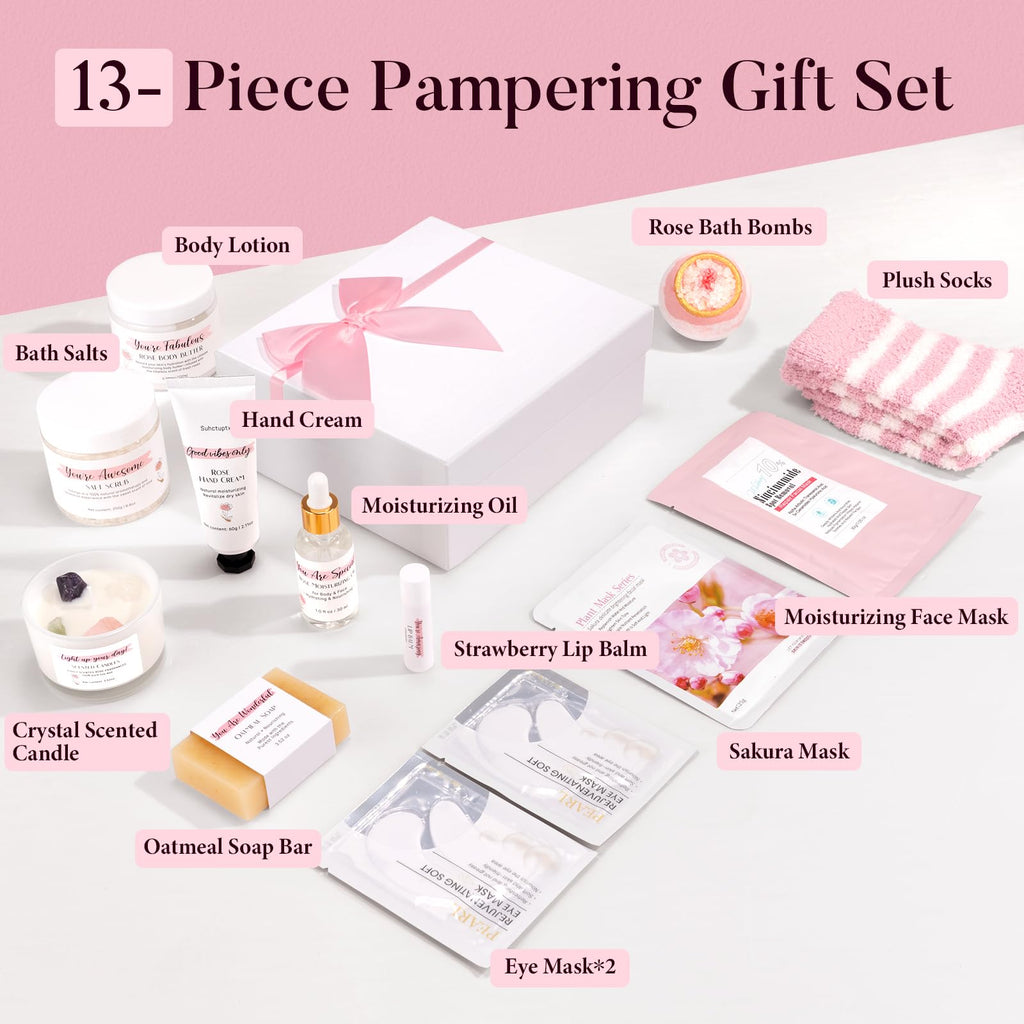 Pink 13Pcs Spa Bath Set R7278