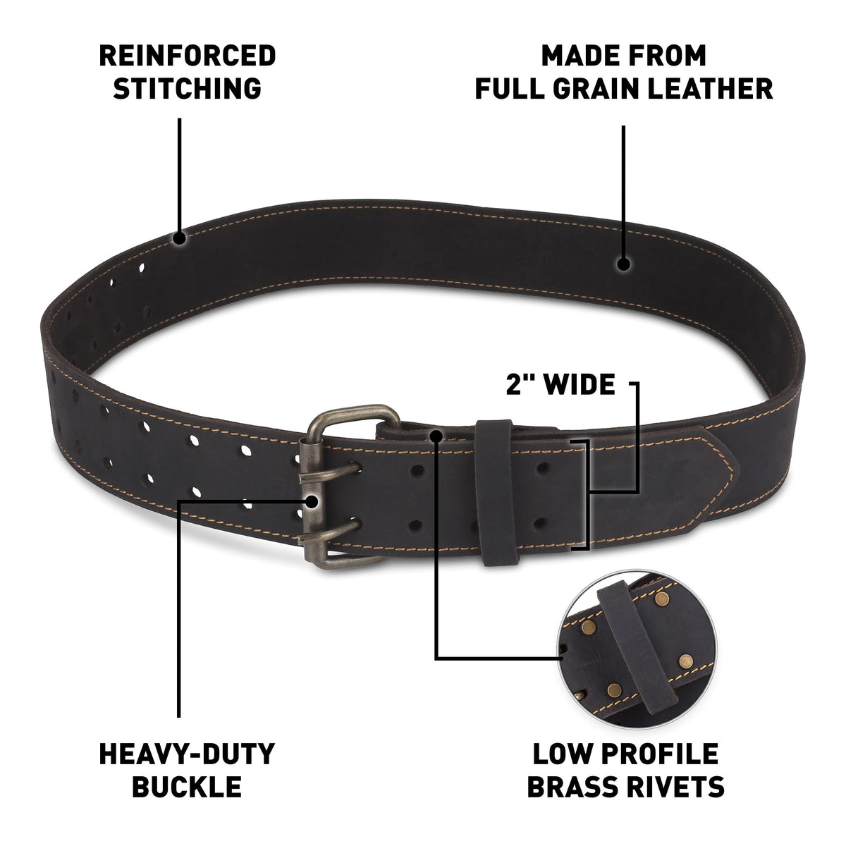 2 Inch Leather Tool Belt B5801