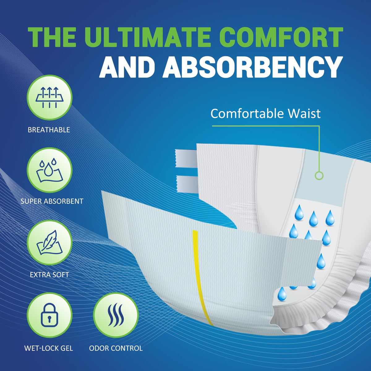 Adult Incontinence Briefs with Tabs, XX-Large, Bag of 12 I905613
