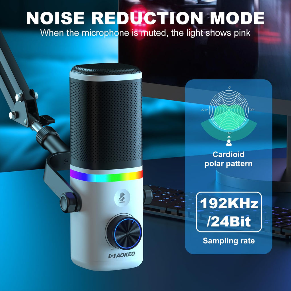 USB Condenser Gaming Microphone with Mic Arm A923