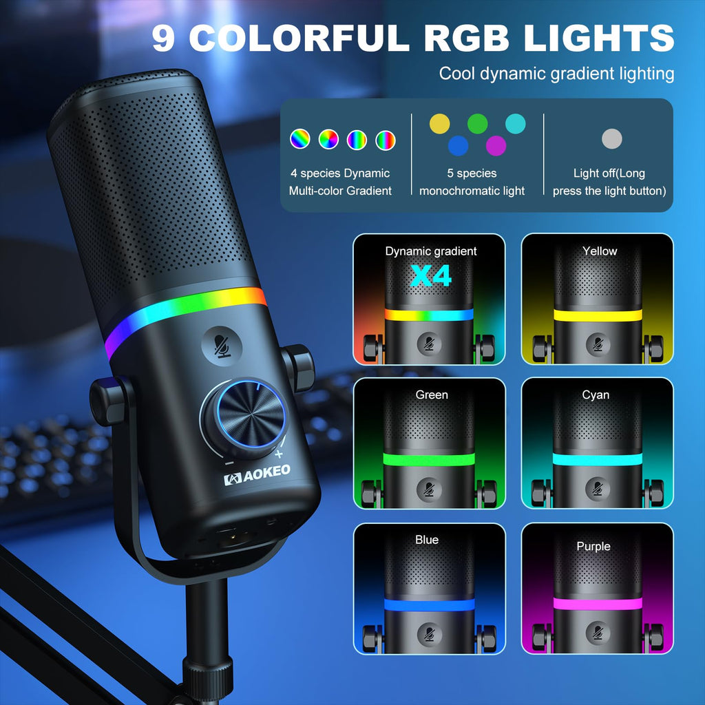 USB Condenser Gaming Microphone with Mic Arm A923