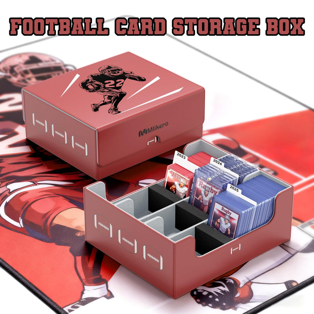 Football Card Storage Box with Magnetic Closure U5074