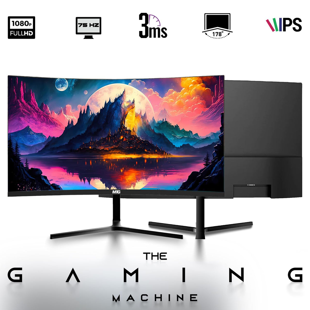 Mini Desktop PC with 24 inch Curved Monitor I940322