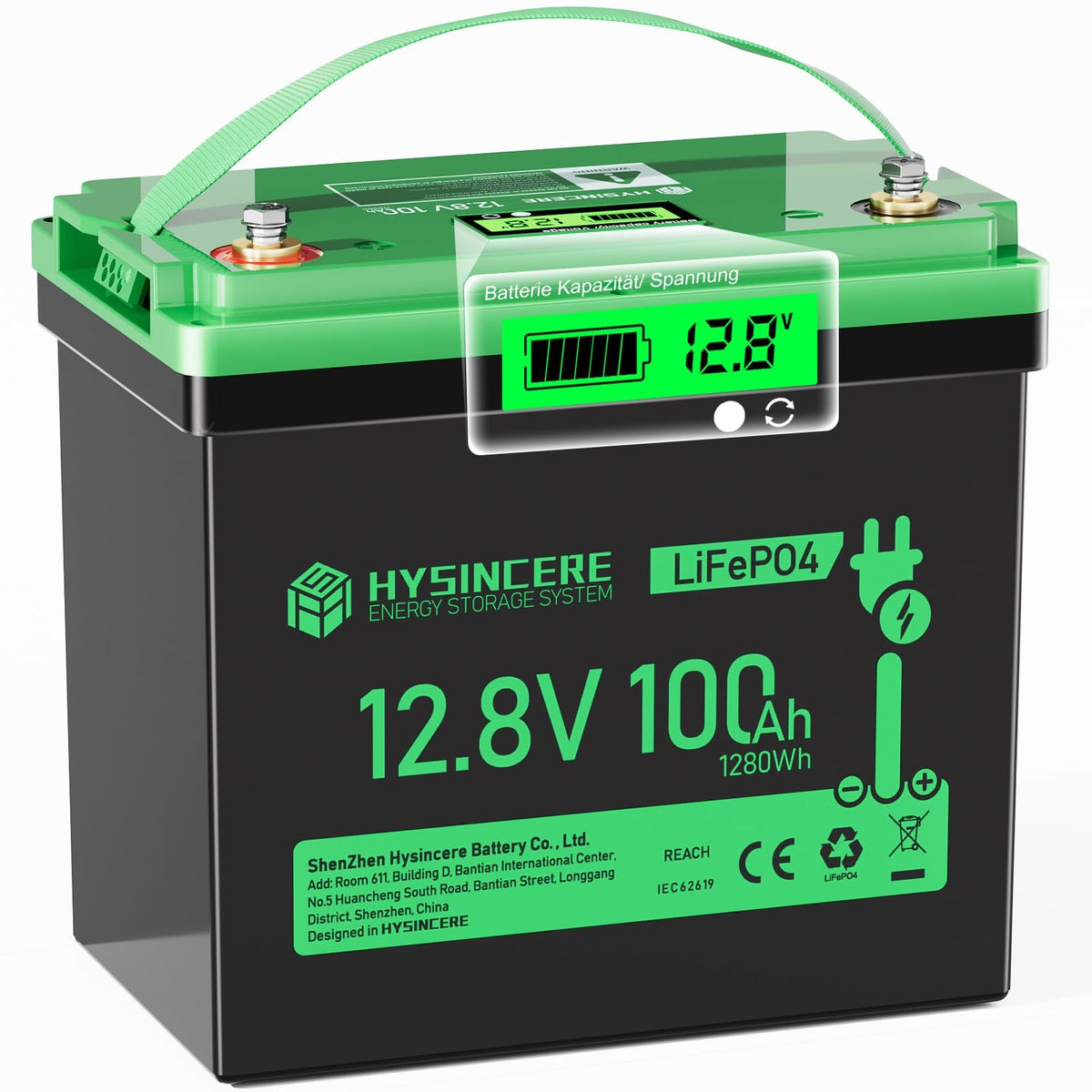 12V 100Ah LiFePO4 Lithium Battery with 100A BMS C9722