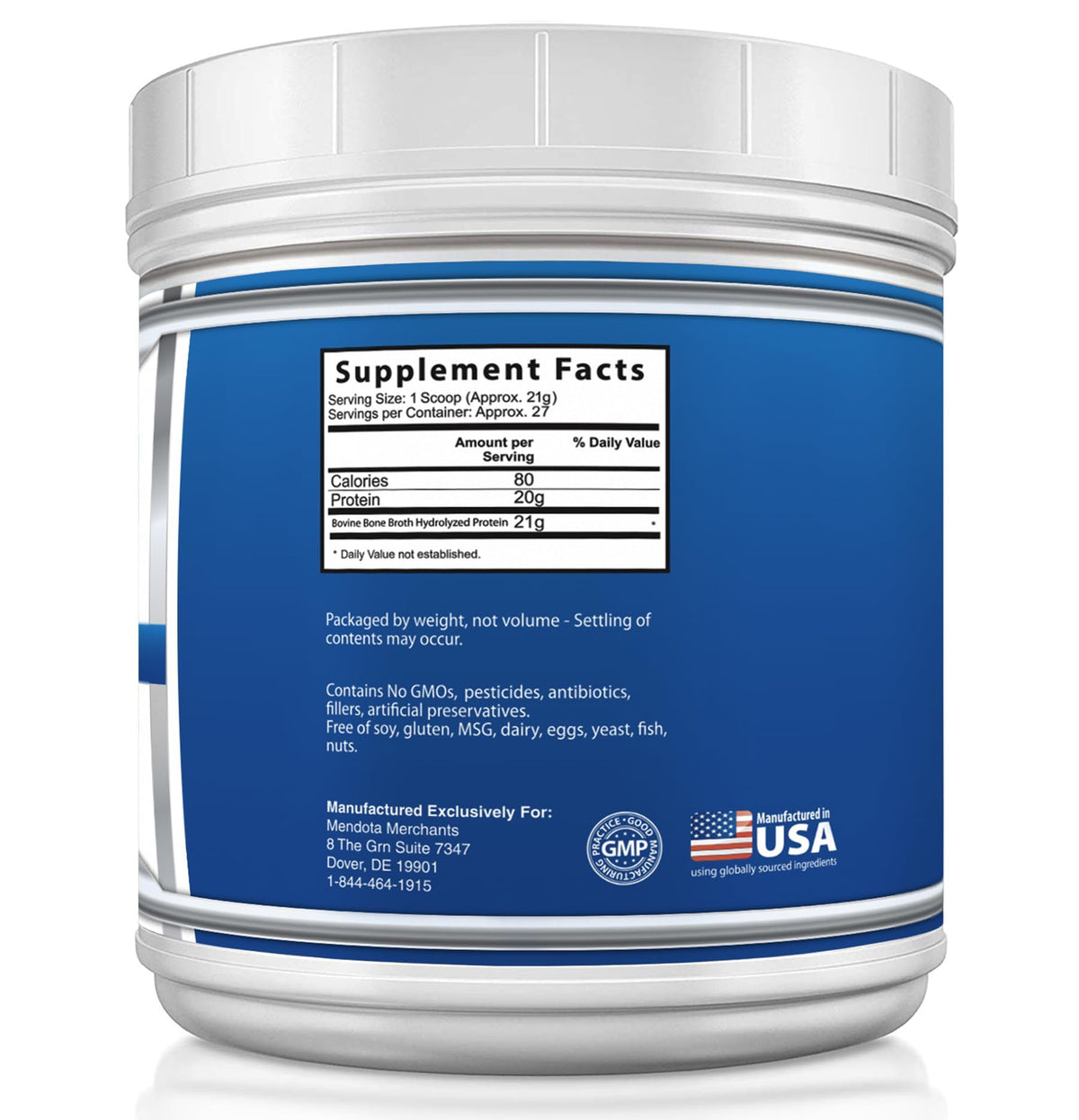 Beef Protein Powder 1.25 lb Unflavored E336466