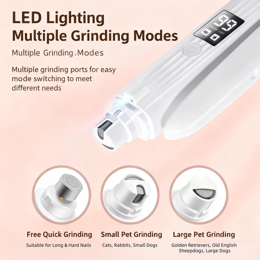 2-in-1 Dog Cat Nail Clipper Grinder with LED Light U572589