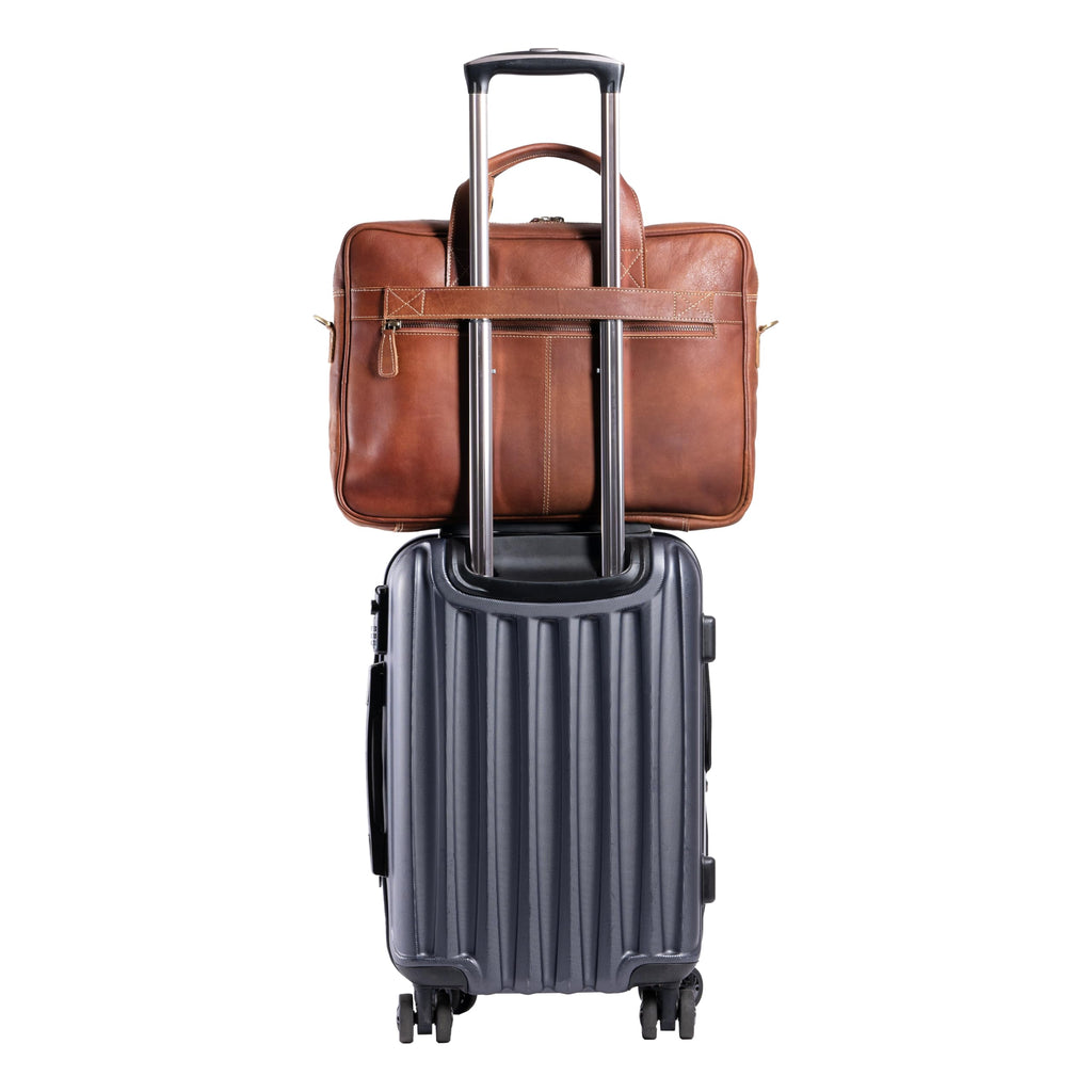 16 Inch Leather Laptop Messenger Bag O132951