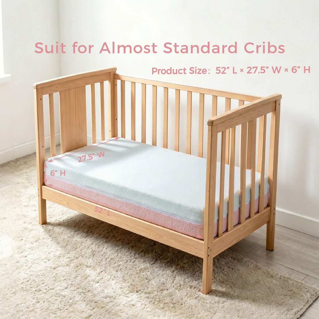 Dual Sided Gel Memory Foam Crib and Toddler Mattress V449600
