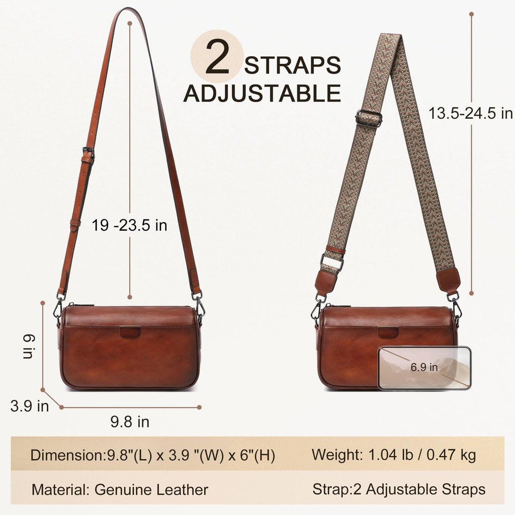 Leather Crossbody Bag P1590