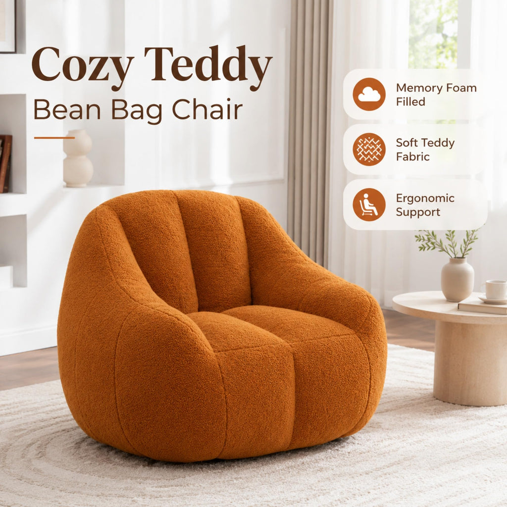 Yellow Memory Foam Bean Bag Chair E783