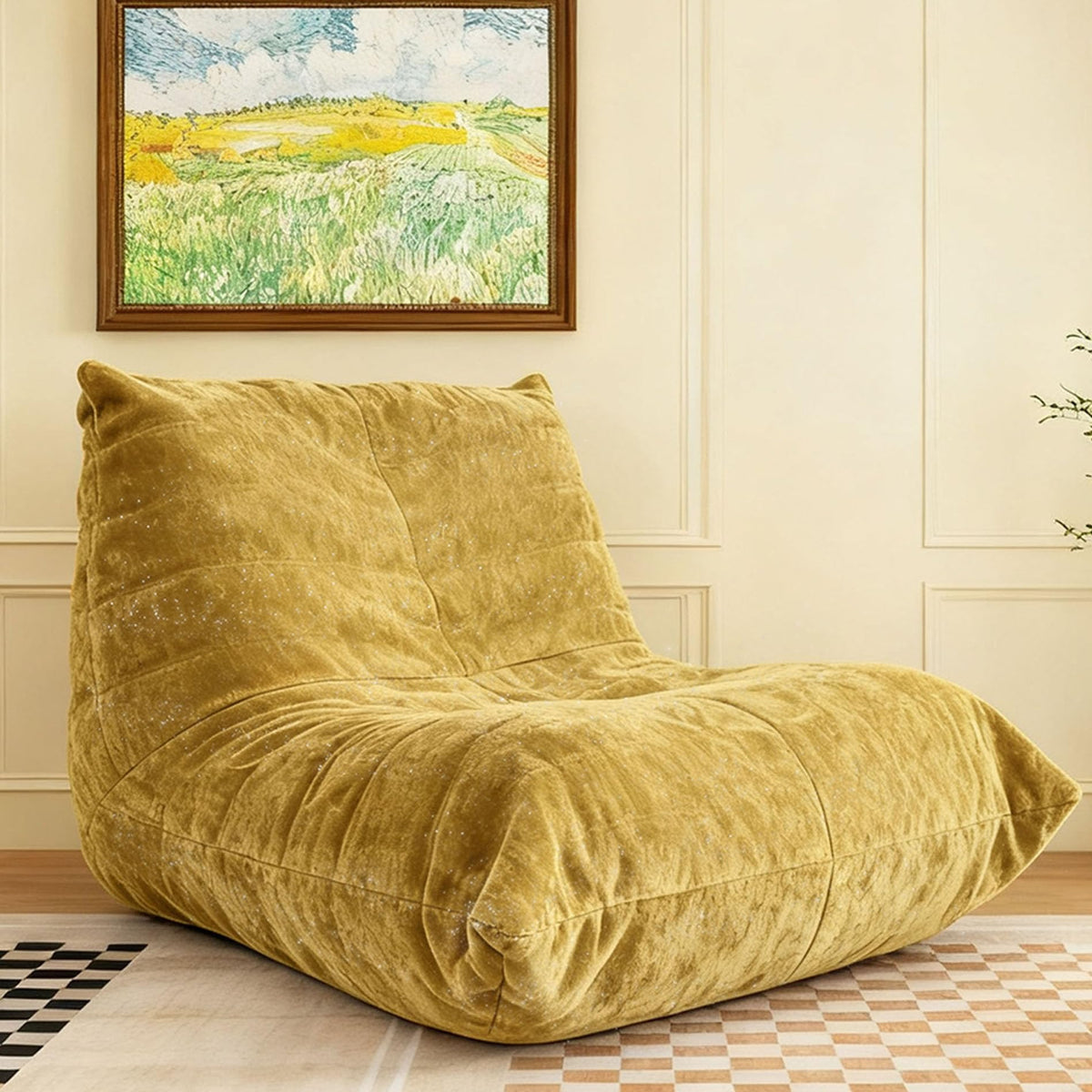Yellow Bean Bag Chair with Memory Foam G572
