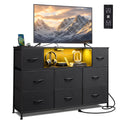 Black 8 Drawer TV Stand C427861