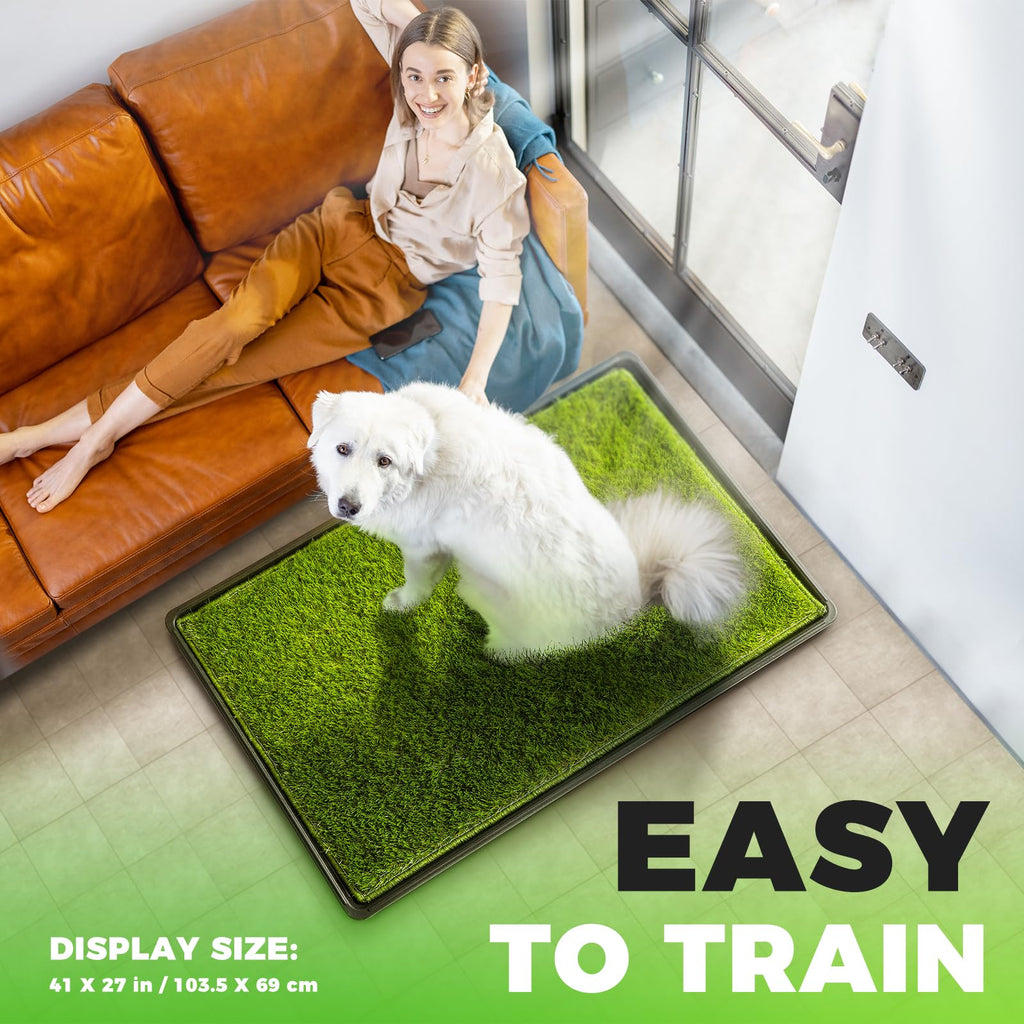 Large Artificial Turf Dog Grass Pad with Tray K977