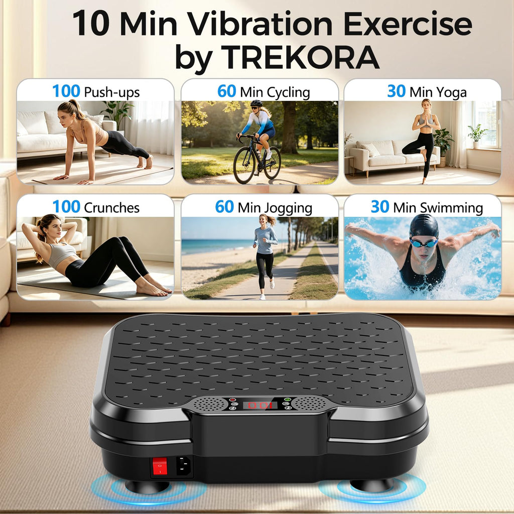 Vibration Plate Exercise Machine with Resistance Bands M483752