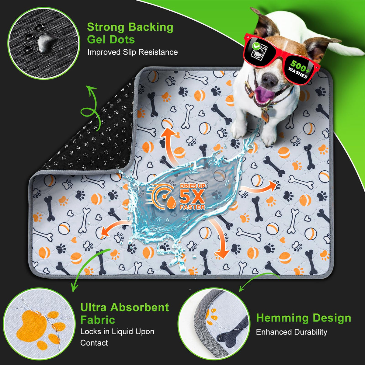 Large Artificial Turf Dog Grass Pad with Tray K977