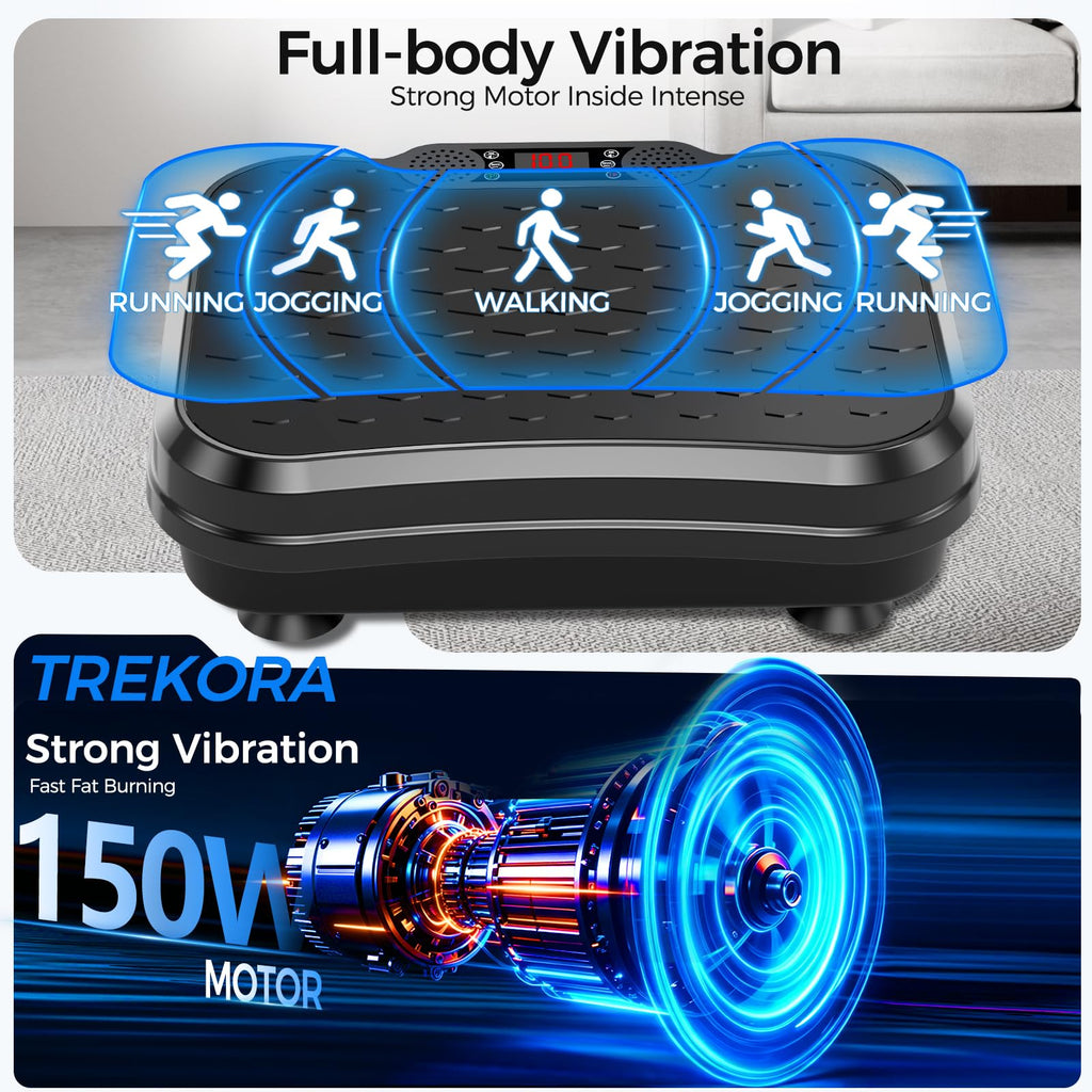Vibration Plate Exercise Machine with Resistance Bands M483752