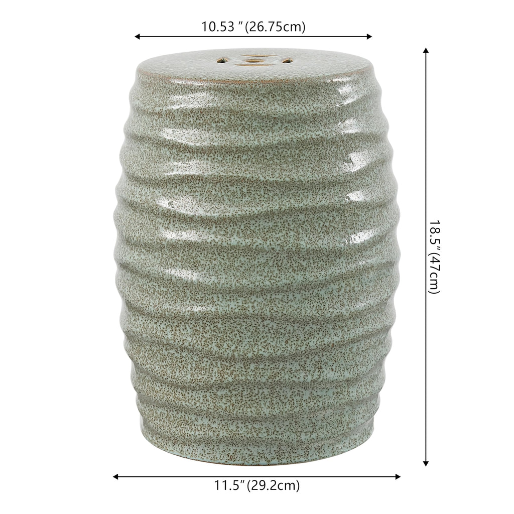 Blue Ceramic Garden Stool S2109