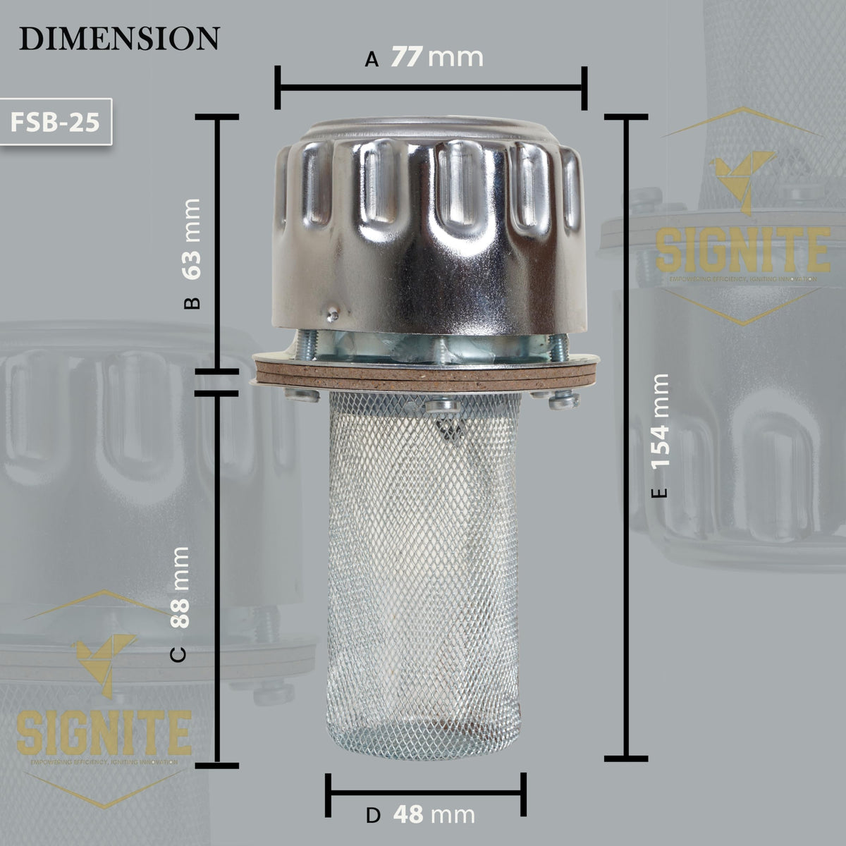 Flange Type Breathers Cap 25CFM/720 LPM 40 Micron Filtration 6 Hole Chrome Steel Alloy Q82809