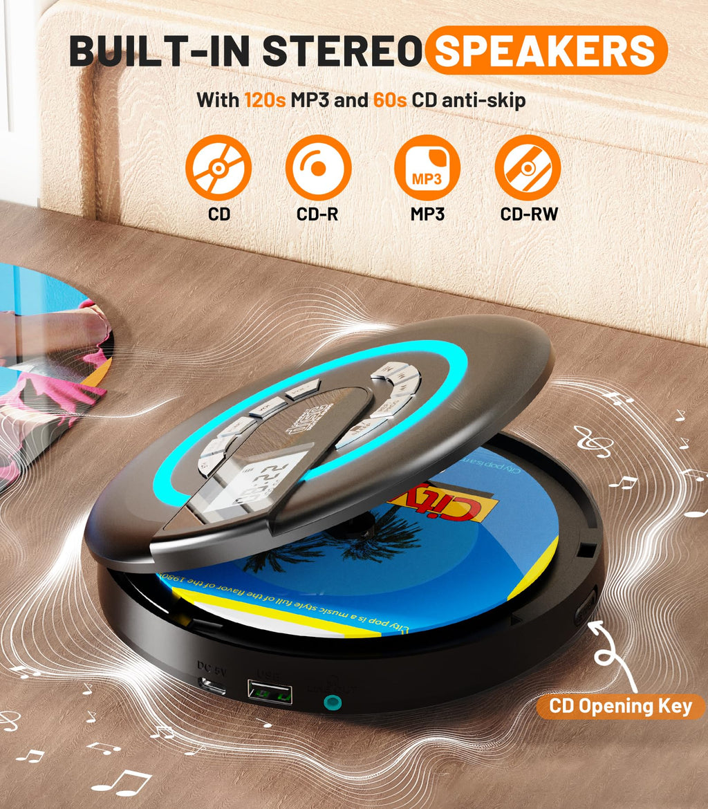 Portable CD Player with Speaker Bluetooth P900