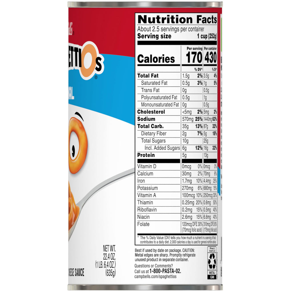 Canned Pasta 22.4 OZ Pack of 12 W6835