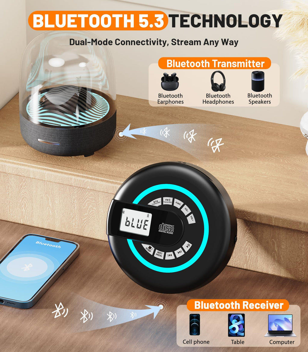 Portable CD Player with Speaker Bluetooth P900