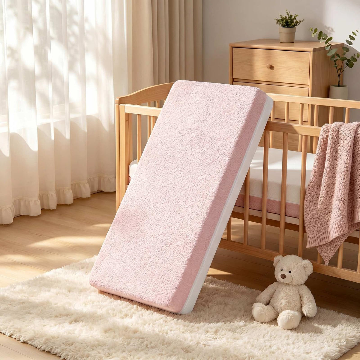 Dual Sided Gel Memory Foam Crib and Toddler Mattress V449600