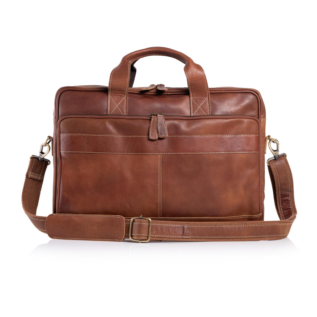 16 Inch Leather Laptop Messenger Bag O132951
