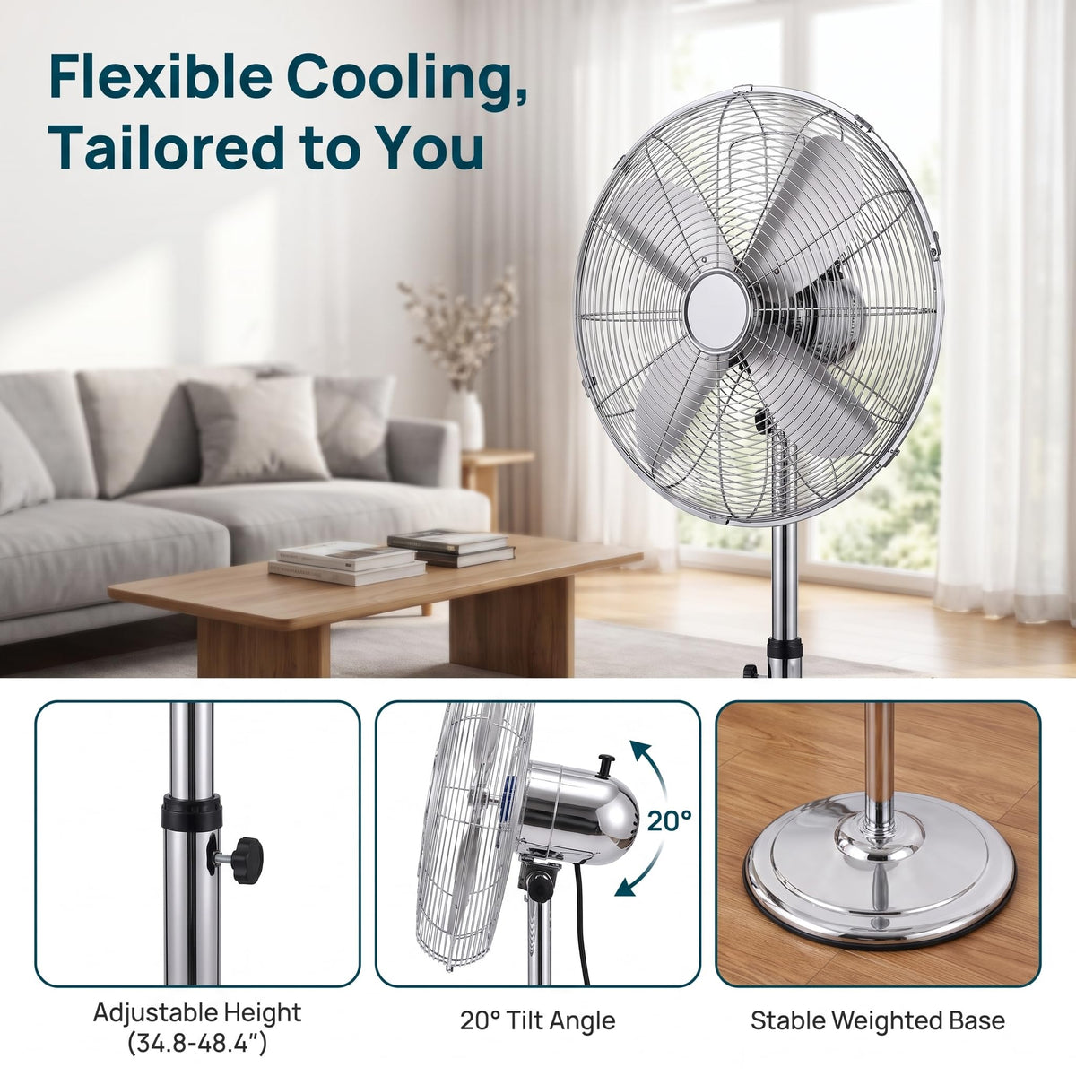 16 Inch Oscillating Pedestal Fan X56100