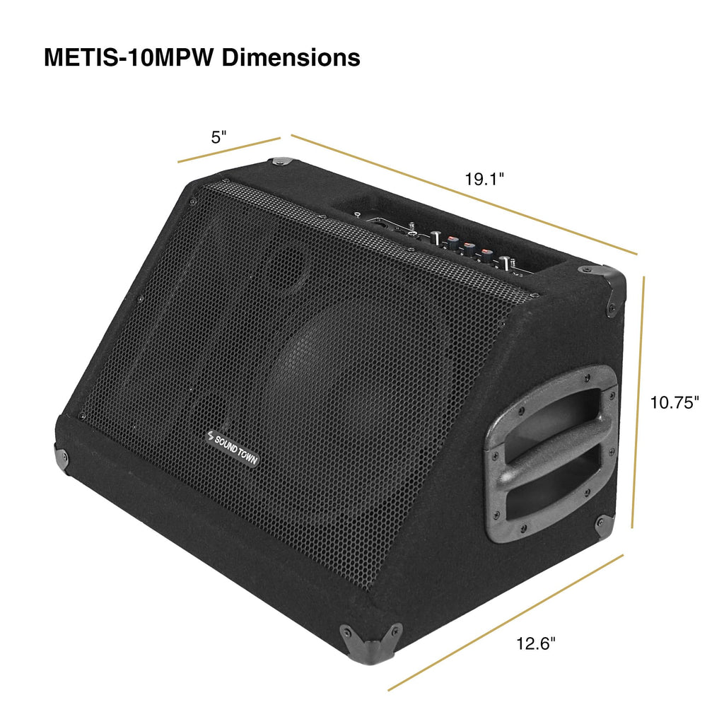 2-Pack Powered PA Speakers 10” 300W I324