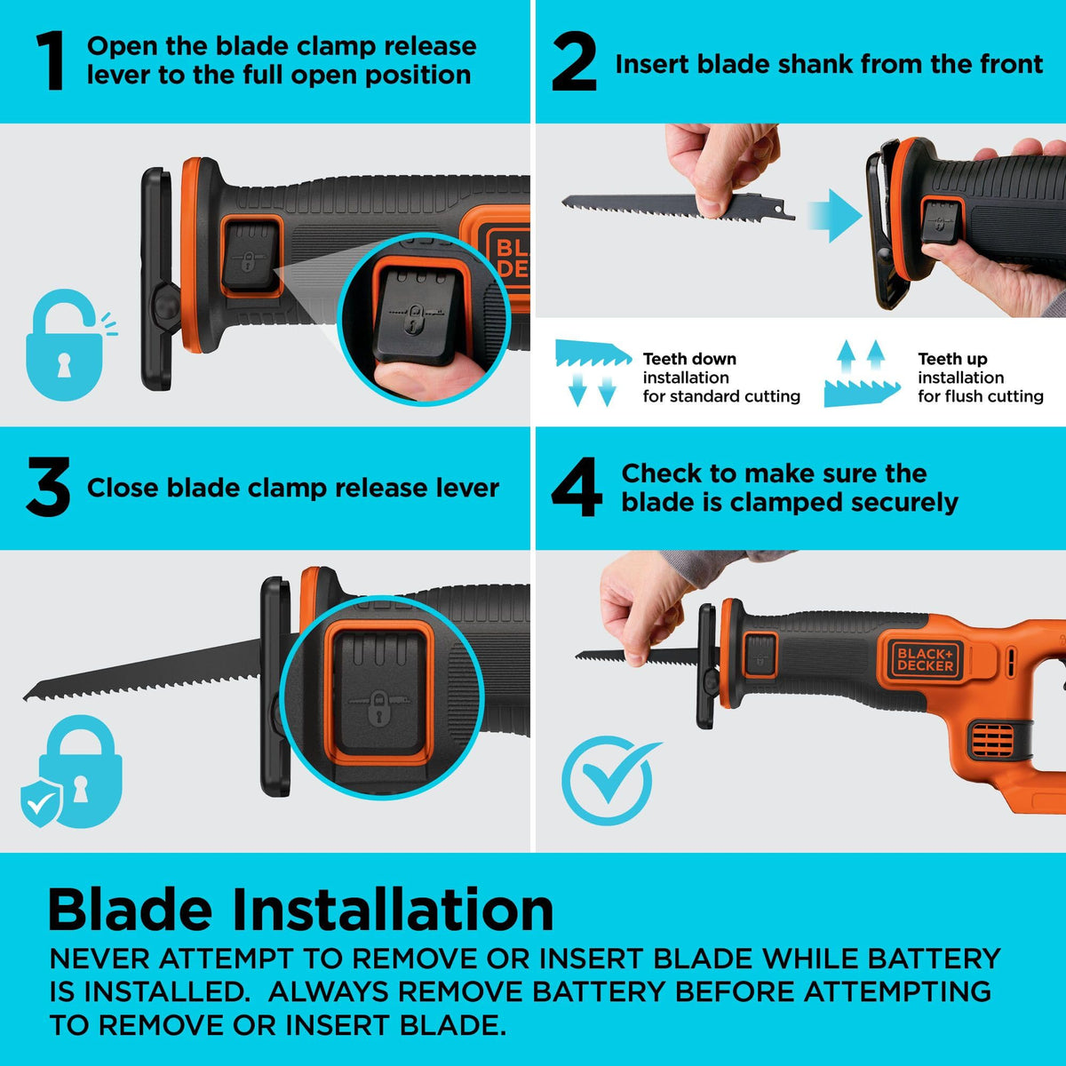 Cordless Reciprocating Saw Kit D996435